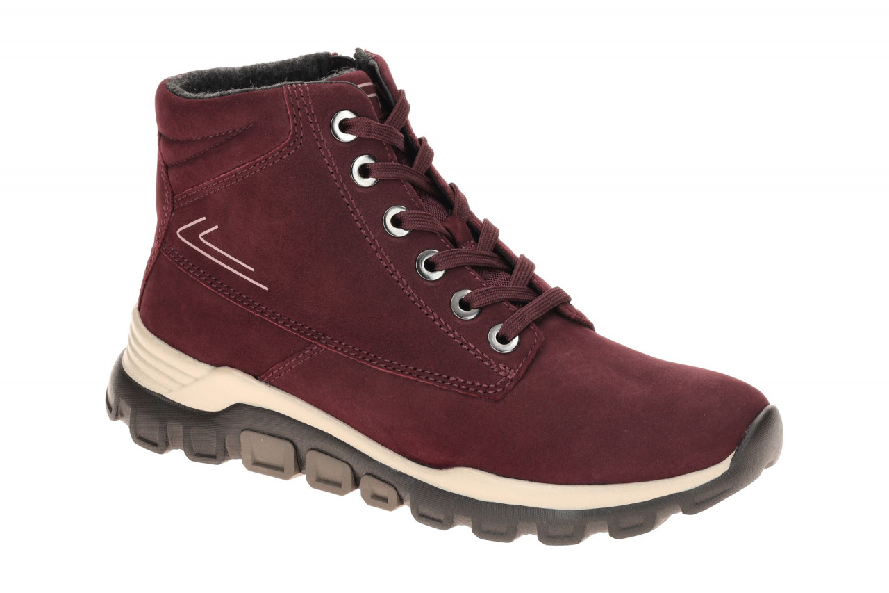 Gabor 76.826.48 Damen Stiefeletten Rot Vino Bequeme Mid-Sneaker Keilabsatz