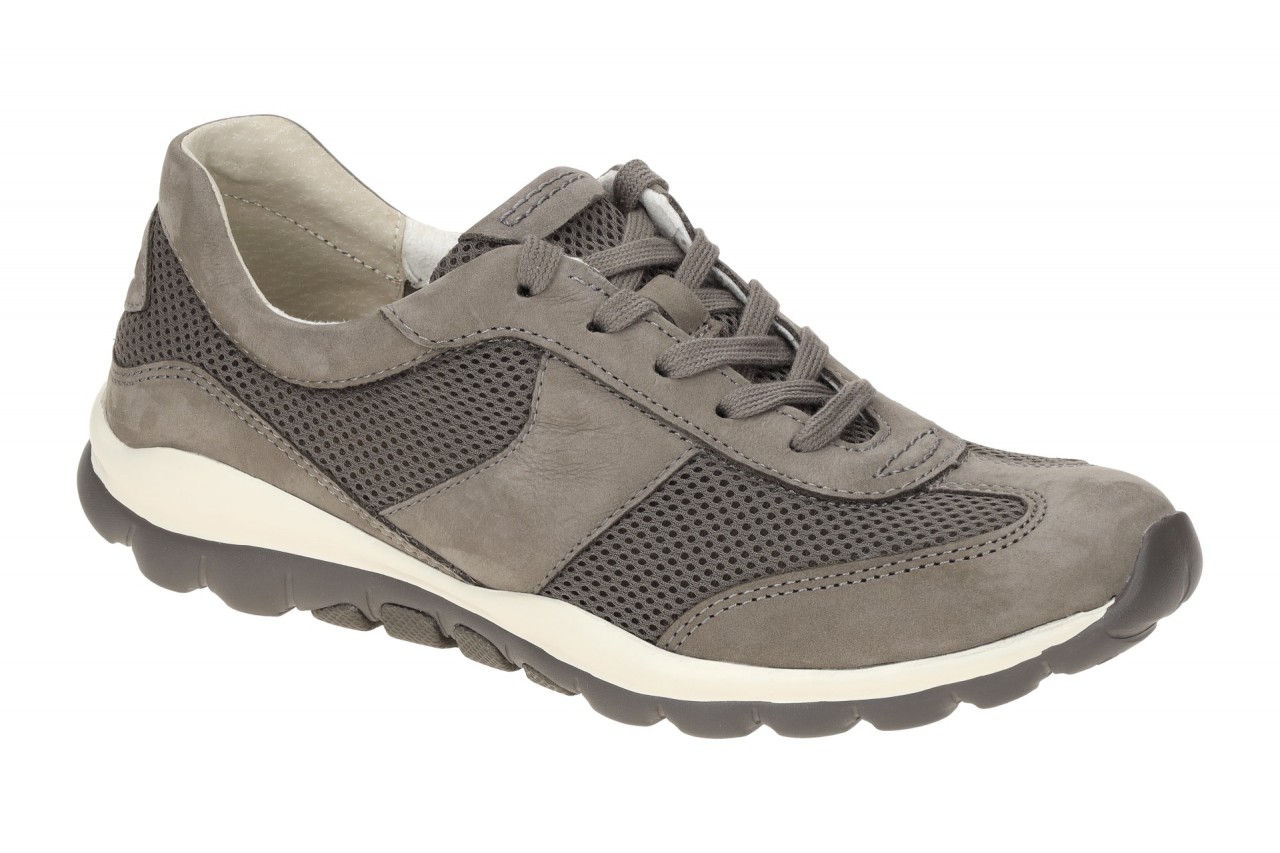 Gabor 06.966.28 Rolling Soft Sport Damenschuhe Grau Fumo Bequeme Schn?r-Halbs...