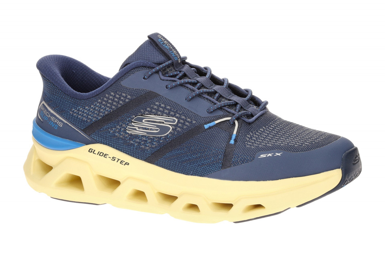 Skechers 233023 NVYL Glide Step Altus Herren Sneaker blau/navy/gelb