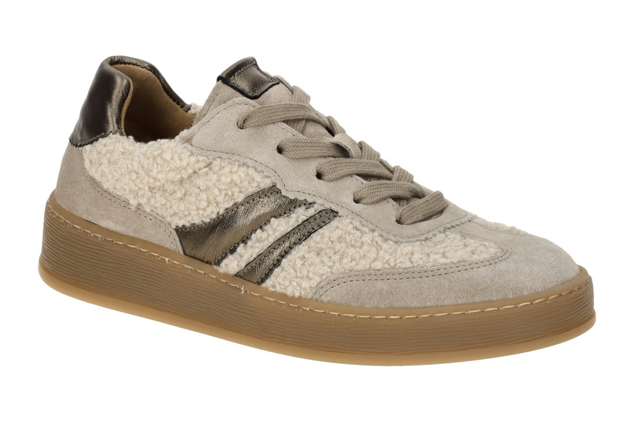 Gabor 76.475.61 Damen Sneaker Halbschuhe Grau Panna/Silk/Fango Comfort Wechse...