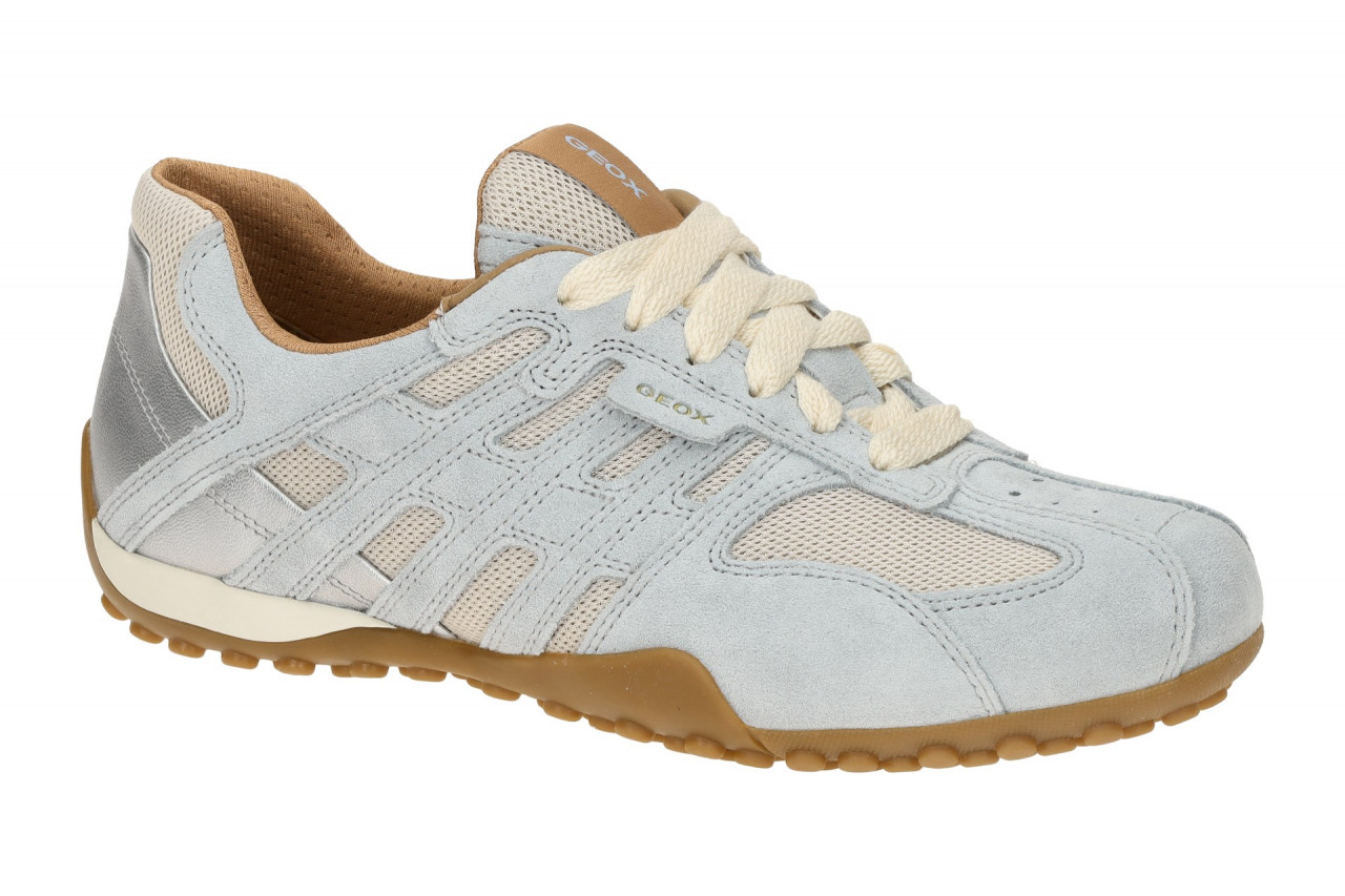 Geox D65B0A SNAKE ORIGINAL Damen Sneaker Blau Papyrus/Crystal wasserdicht atm...