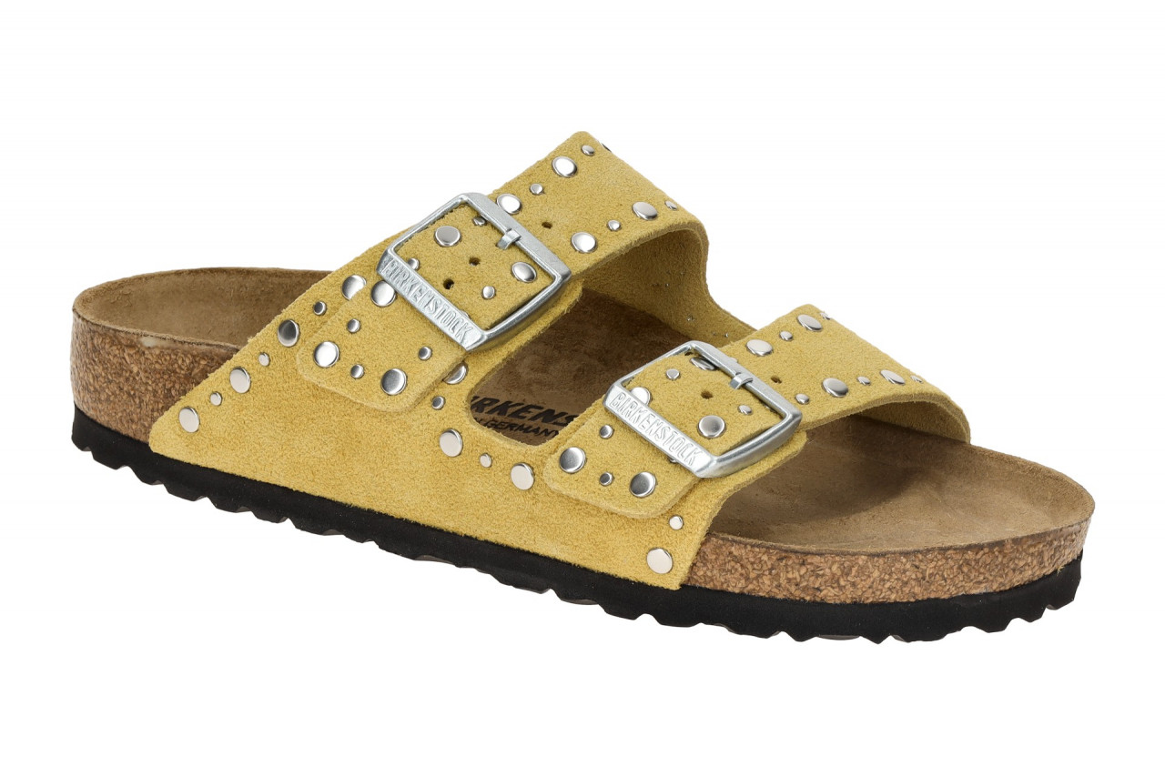 Birkenstock ARIZONA RIVET BORDER 1029362 gelb - Pantolette f?r Damen