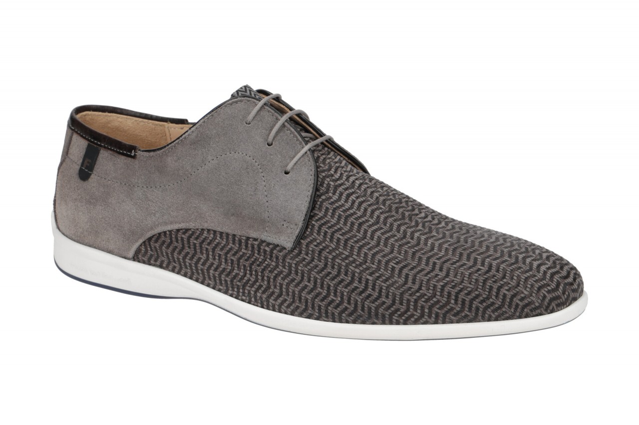 Floris van Bommel 18303/05 FvB 18303 Herrenschuhe Grau taupe Velour Echtleder...