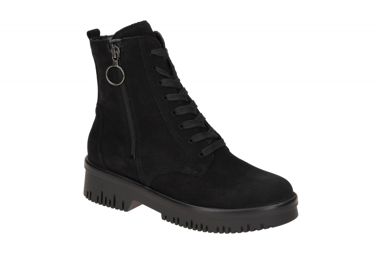 Waldl?ufer 934802 Damen Stiefeletten Schwarz bequeme Lace Up Boots