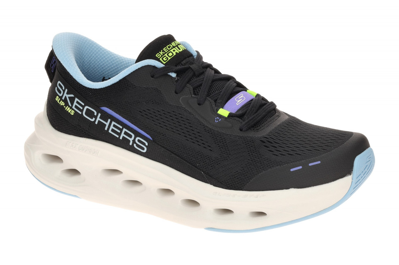 Skechers MAX CUSHIONING GLIDE 129400 BKBL schwarz - Sportschuhe f?r Damen