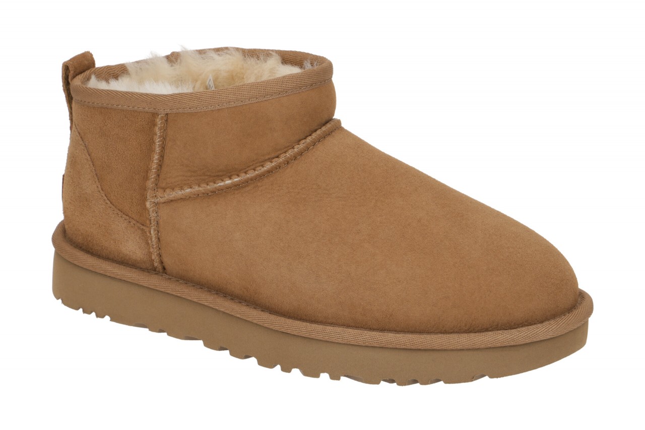 UGG 1116109 CHE Classic Ultra Mini Damen Winterstiefel Chestnut Lammfell-Futter
