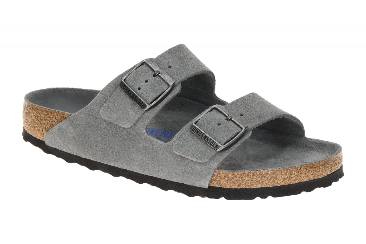 Birkenstock ARIZONA BS 1030860 grau - bequeme Pantoletten f?r Herren
