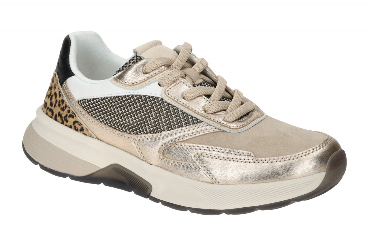 Gabor 66.846 Damen Sneaker beige oak muschel ROLLINGSOFT atmungsaktiv