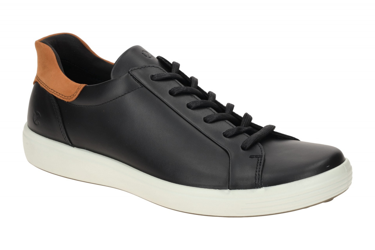 Ecco 470824 Soft 7 Mens Slip On V2 - Herrenschuhe schwarz/cognac
