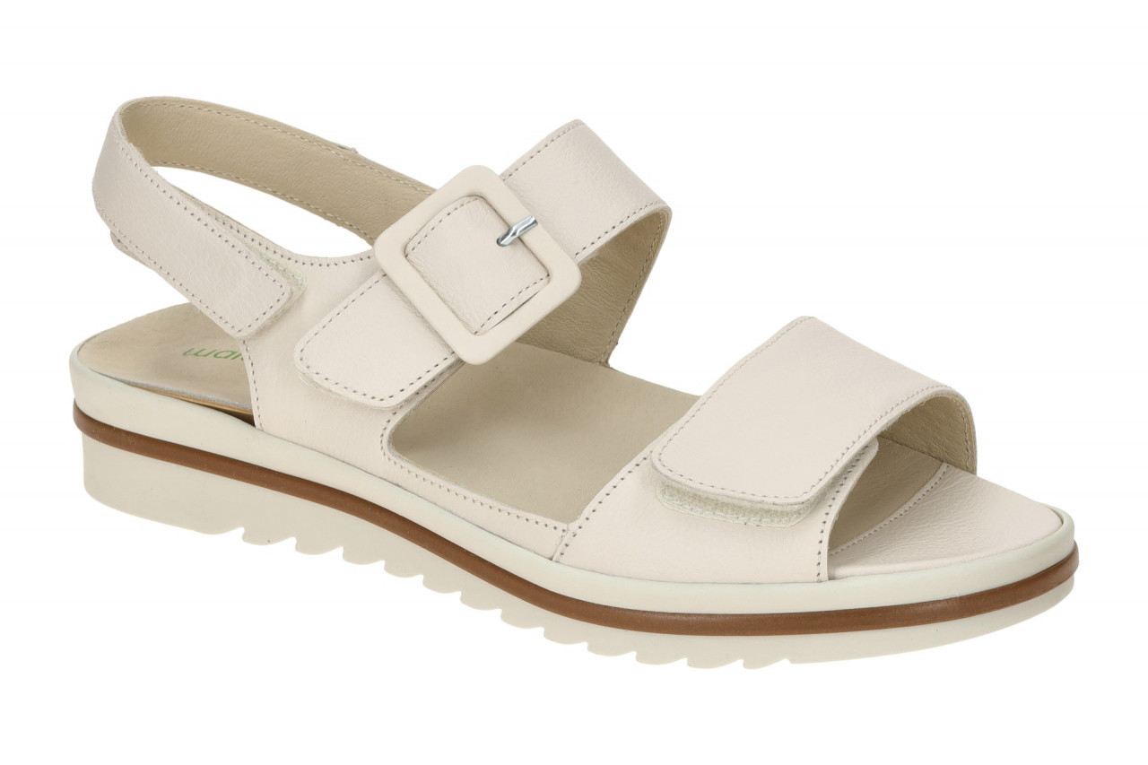 Waldl?ufer 351013 HAKURA Damen Sandale Beige Perl Luftpolster Keilabsatz