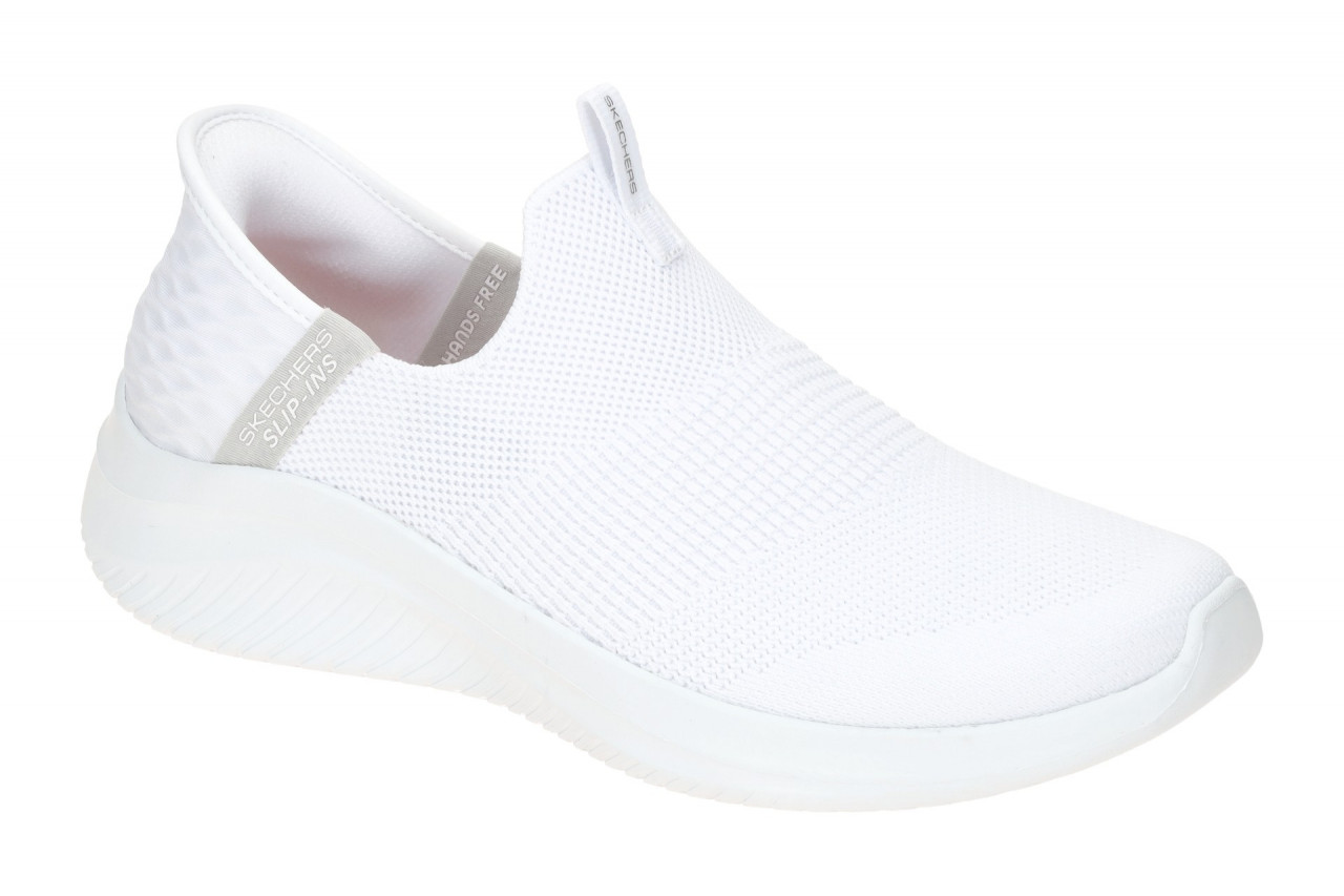 Skechers 149708 WHT ULTRA FLEX 3.0 White Slipper - Vegan, Maschinen waschbar
