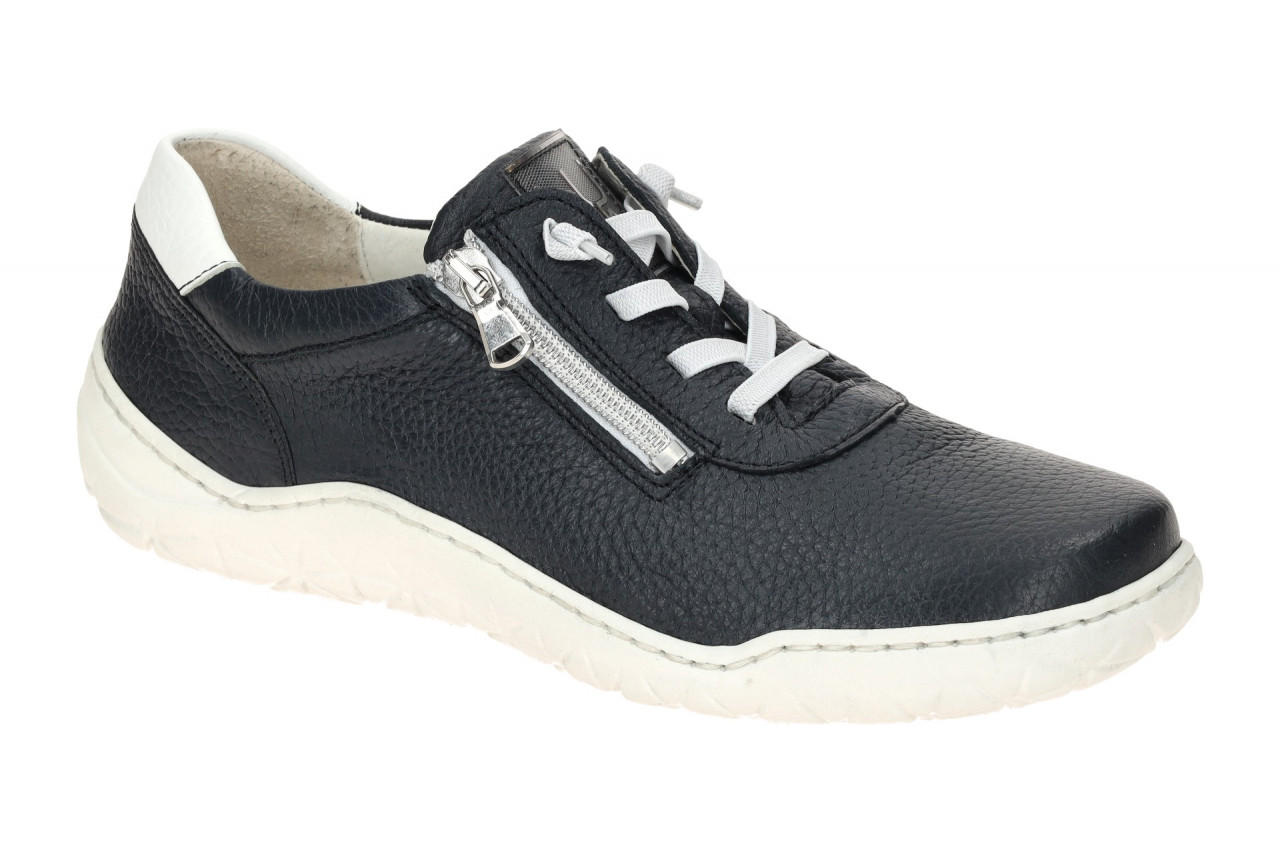 Waldl?ufer 612003 K-MILENA Damenschuhe blau/wei? bequeme Schn?r-Halbschuhe
