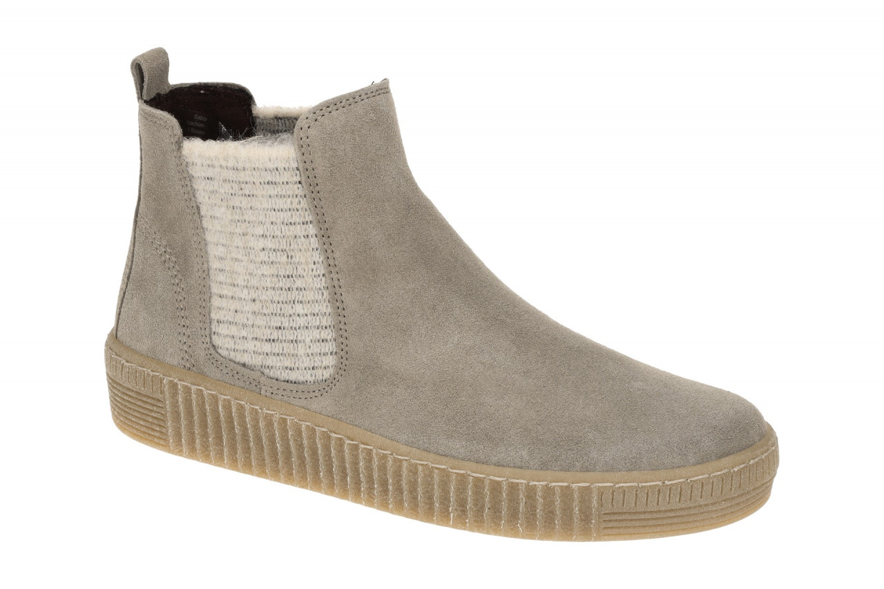 Gabor Damen Stiefeletten 73.731.12 Grau quarz (El.Wool) Chelsea-Boots bequem ...