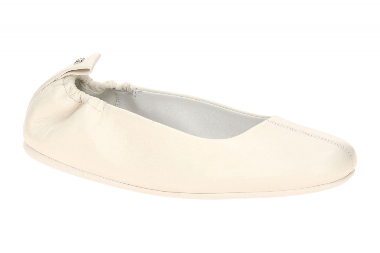 H?gl 0500 Damen Ballerinas Slipper Wei? waxpaper Glattleder Futter Fu?bett Gu...