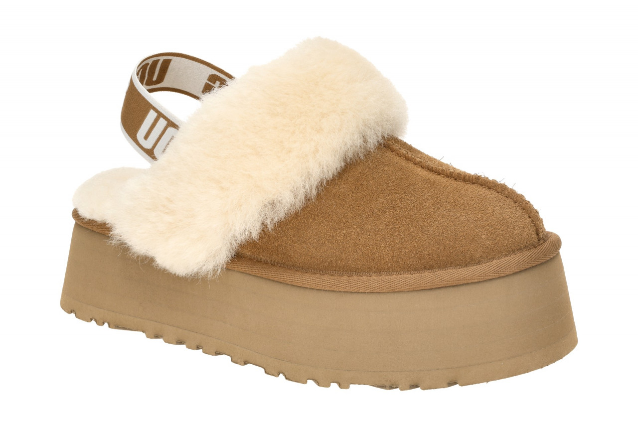 UGG 1113474 CHE FUNKETTE Damen Hausschuhe Clogs Schaffell Chestnut Echtleder