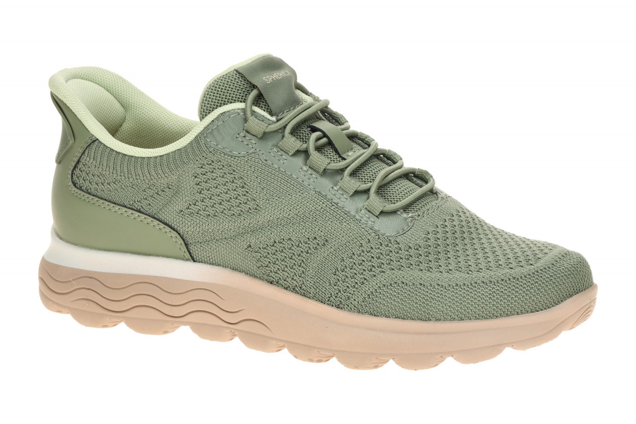 Geox D657MD 06KBC C3005 Damenschuhe- sportliche Slipper, Gr?n-Olive, Memory Foam