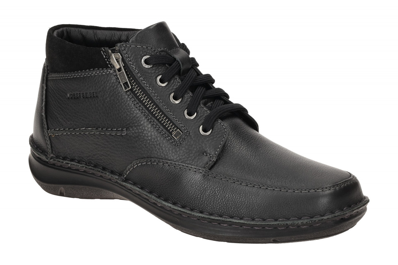 Josef Seibel Herren Winterstiefel 44984 Schwarz Glattleder Warmfutter - Wechs...