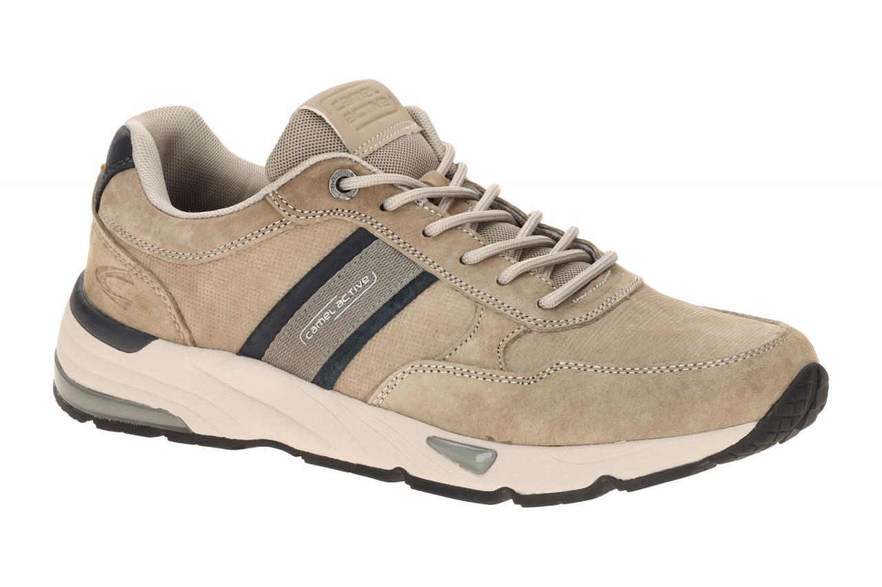 camel active Herrenschuhe URBAN 54UNA07 340436 beige taupe/blau bequeme Halbs...