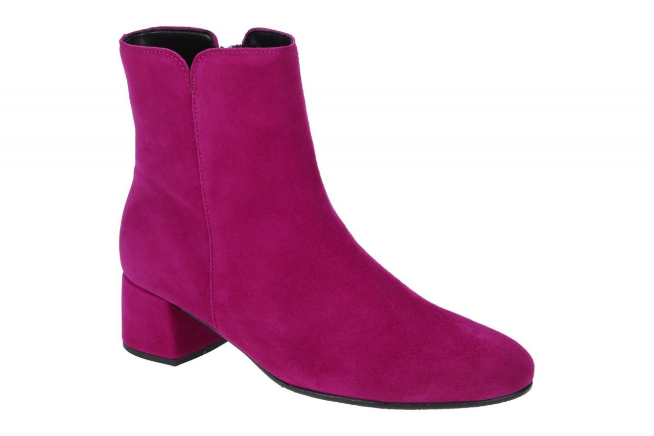 Gabor 55.680.10 Damen Stiefeletten Orchid Pink Velour Ankle Boots Blockabsatz