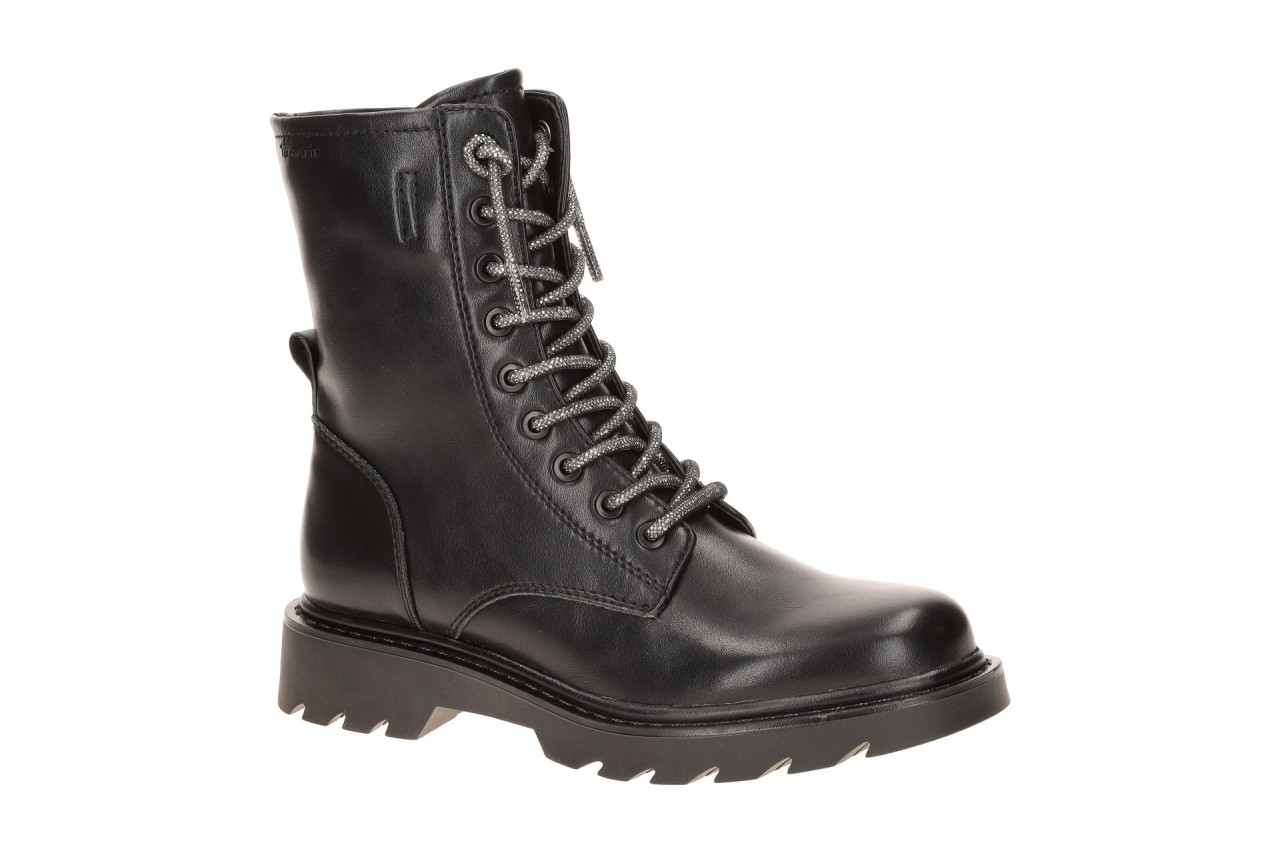 Tamaris Damen Stiefeletten 1-25281-43 Black Lace Up Boots Memoryfoam
