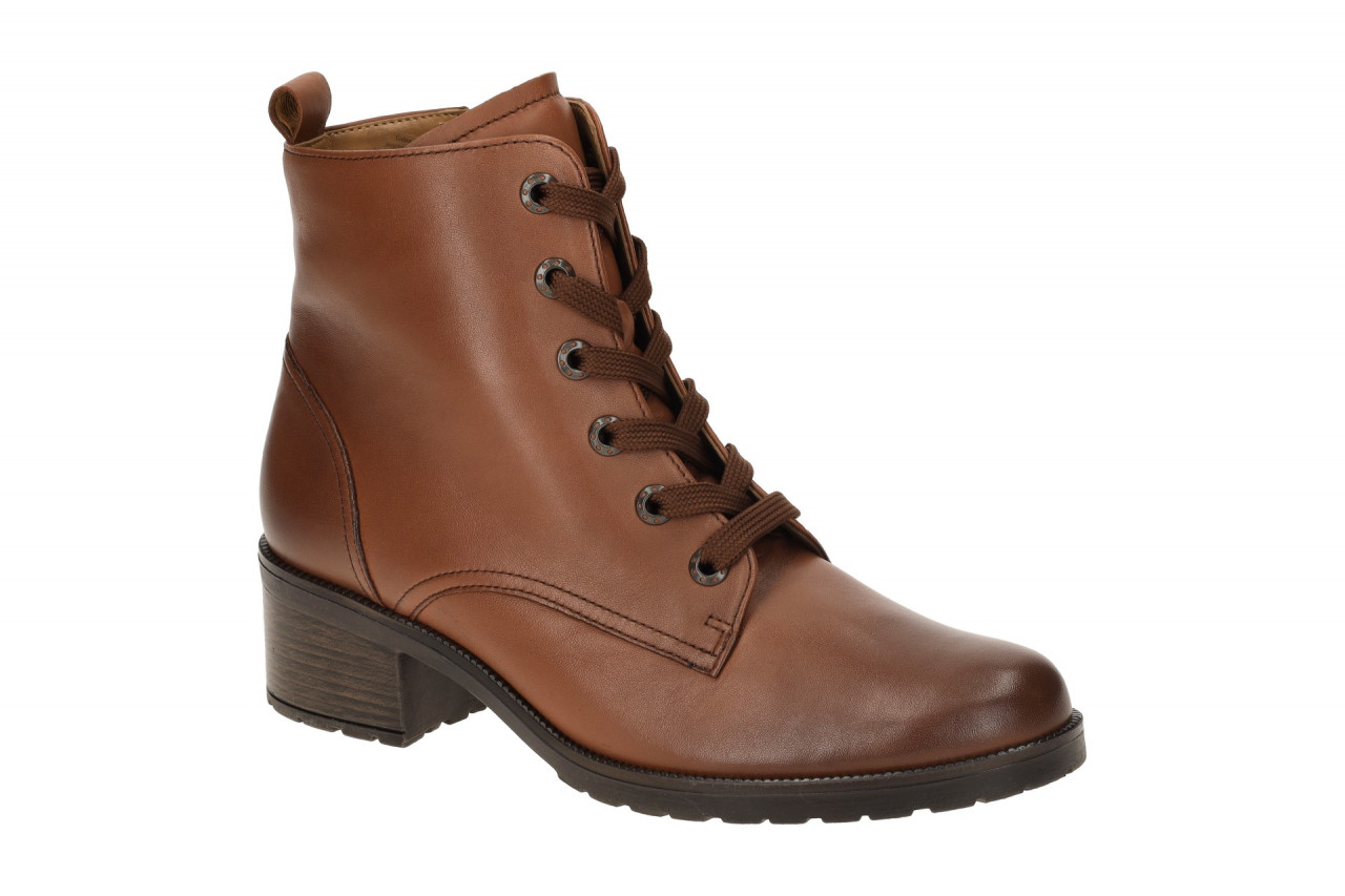 Gabor 72.816 - Damen Stiefeletten Braun Sattel, Echtleder, Blockabsatz 4cm