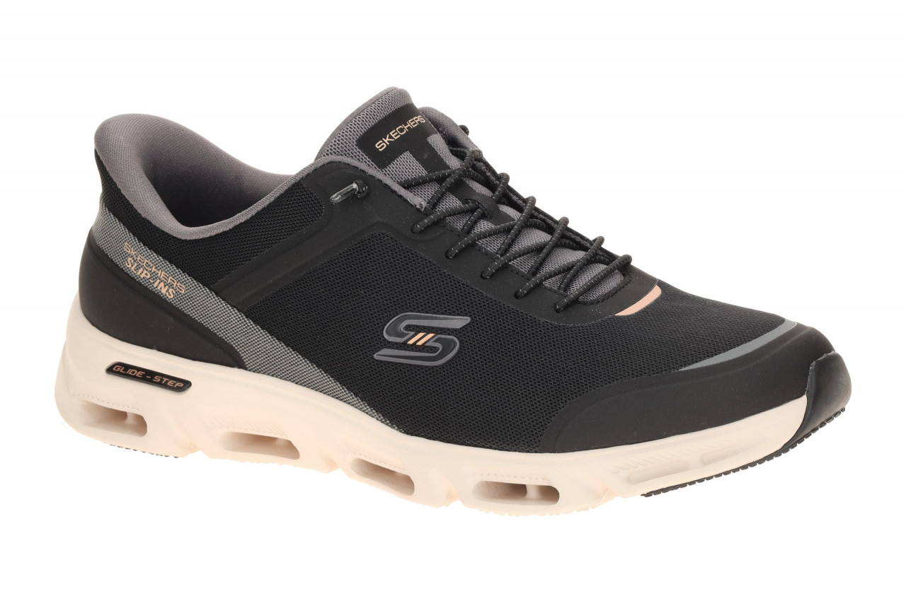 Skechers 104616 BKNT Glide Step Gratify Slip-On Sneakers Schwarz Vegan Memory...
