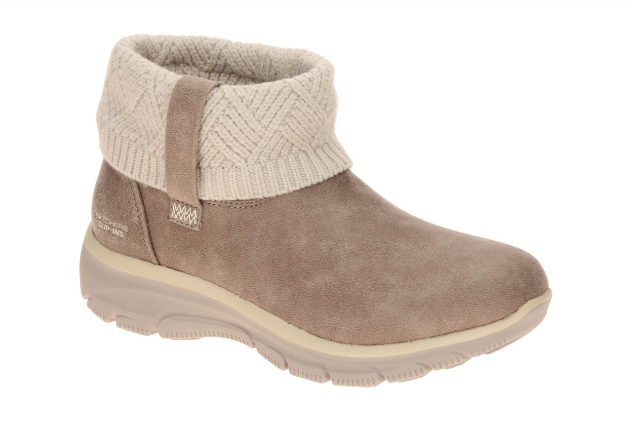 Skechers 168193 TPE Damen Stiefeletten taupe-braun bequeme HANDS FREE Schlupf...