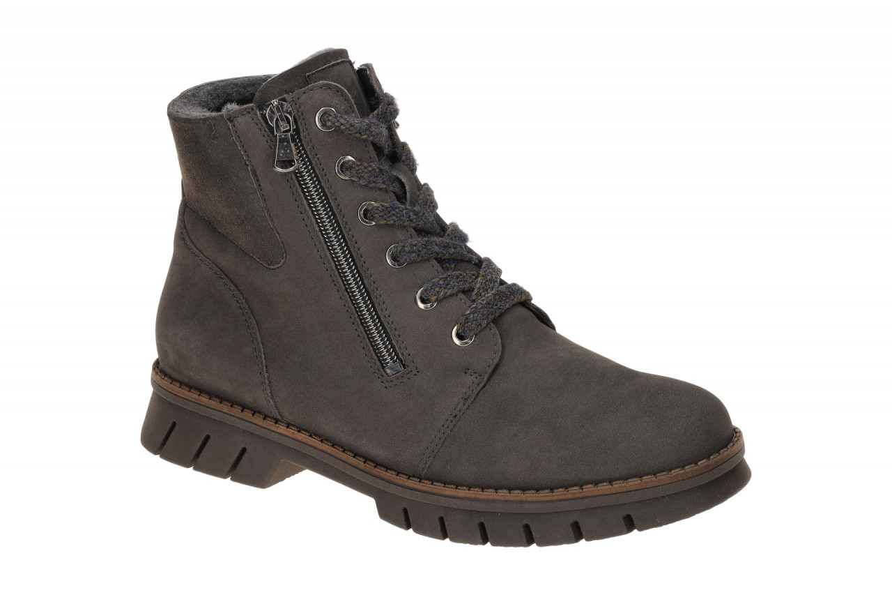 Waldl?ufer 975901 Damen Winterstiefelette Grau Carbon Filz Fu?bett Weite H