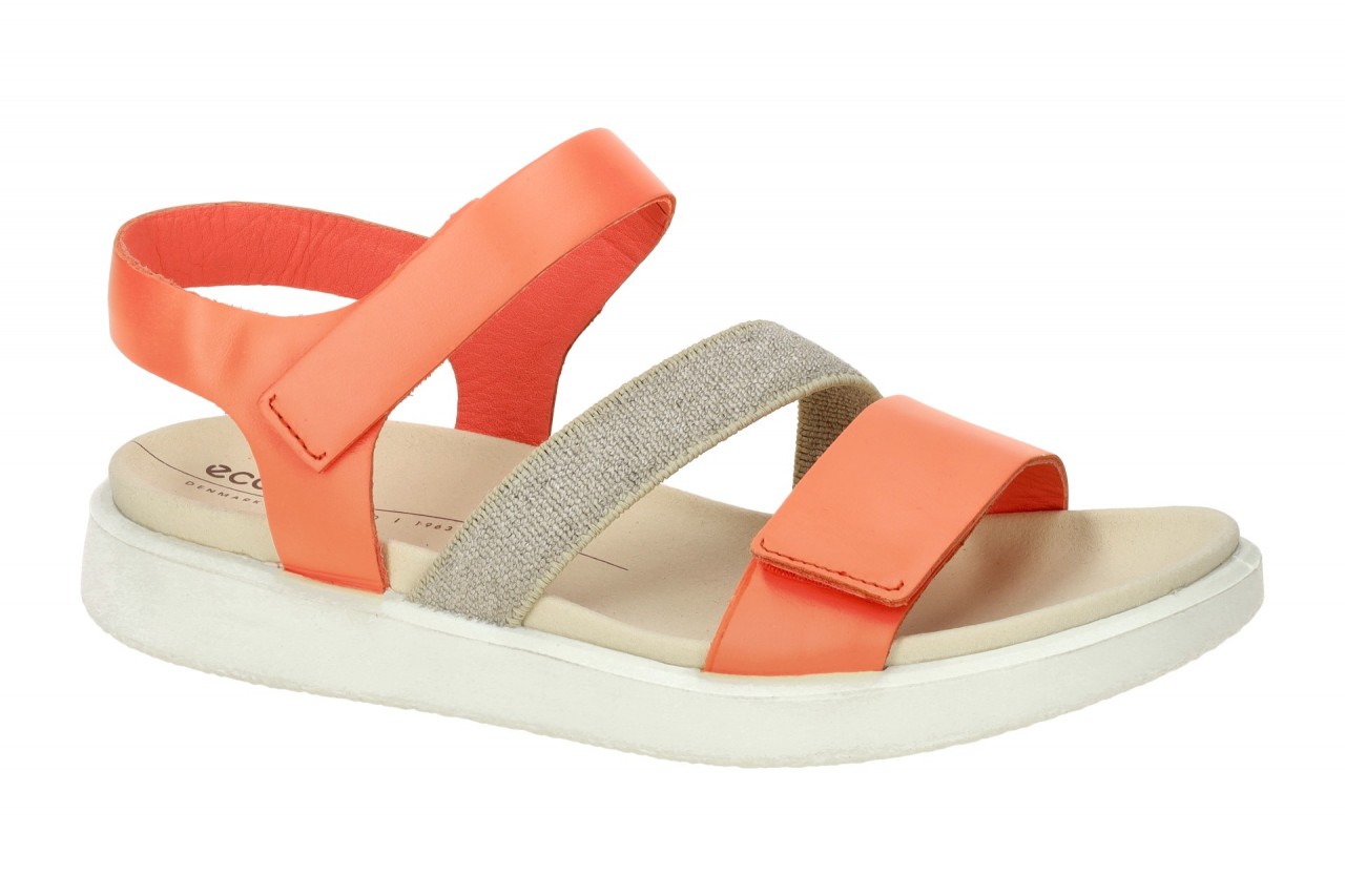 Ecco 27371302259 FLOWT Women Damen Sandalette Orange Coral Flexibel & leicht