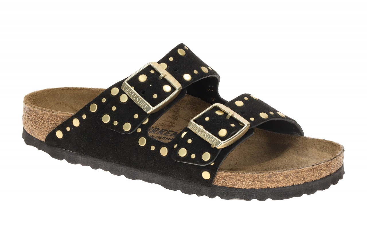 Birkenstock ARIZONA RIVET BORDER 1030348 schwarz - Pantolette f?r Damen