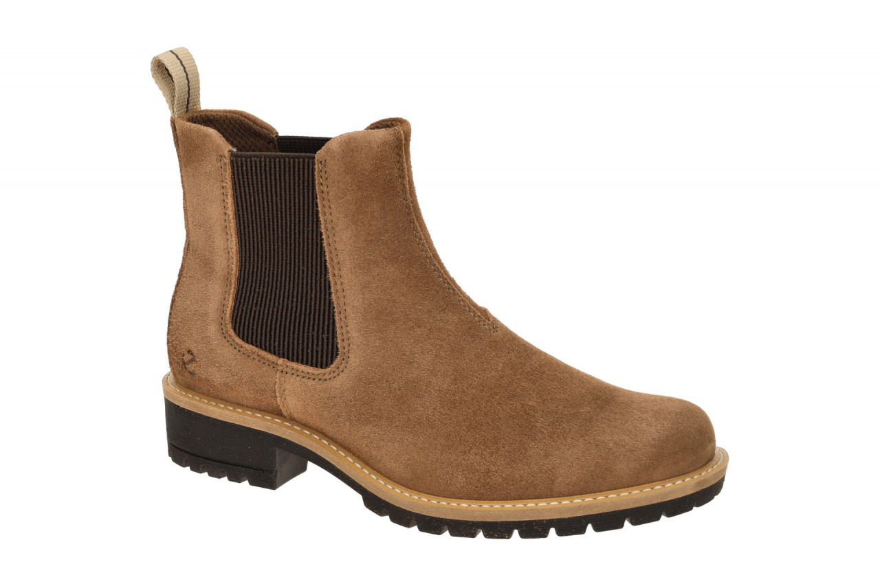 Ecco 20220305034 ELAINA Damen Stiefeletten Braun camel Blockabsatz Gummisohle