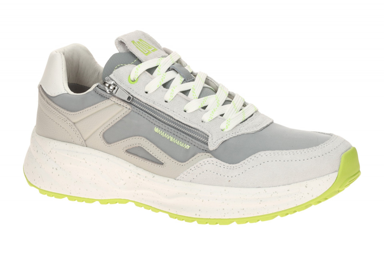 Waldl?ufer 985001 H-MAX Herren Sneakers grau grey lime Echtleder Synthetik Gu...