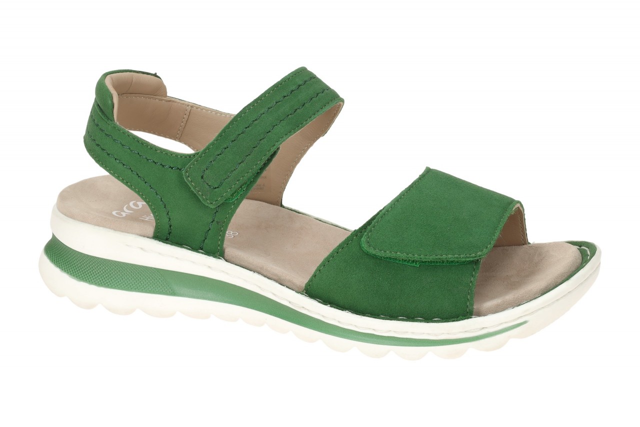 ara 12-47207 06 TAMPA Damen Sandale Grass Gr?n Velour Leder Klettverschluss