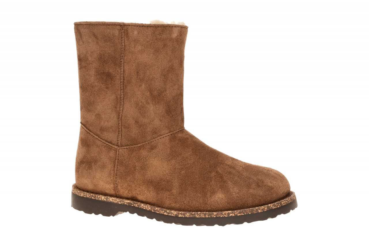 Birkenstock Damenstiefel 1030054 UPPSALA ZIP dark tea Braun mit Lammfell