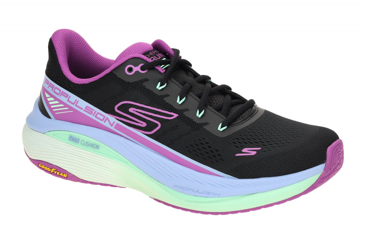 Skechers MAX CUSHIONING PROPULSION 128901 BKPR schwarz - Sportschuhe f?r Damen