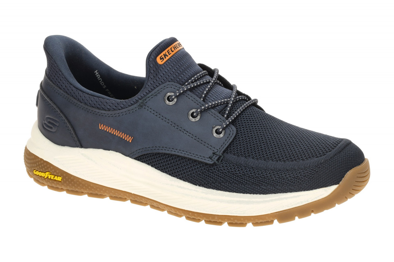 Skechers 205467 NVY MEROE - ALDEN Herrenschuhe blau bequeme Schn?r Halbschuhe