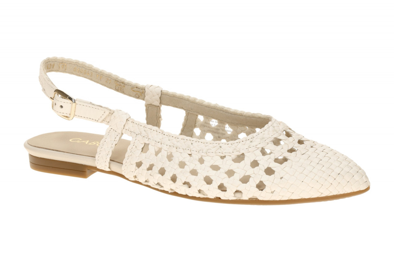 Gabor 81.631.21 Damenschuhe Sling Pumps creme wei? Echtleder 0,5cm Absatz