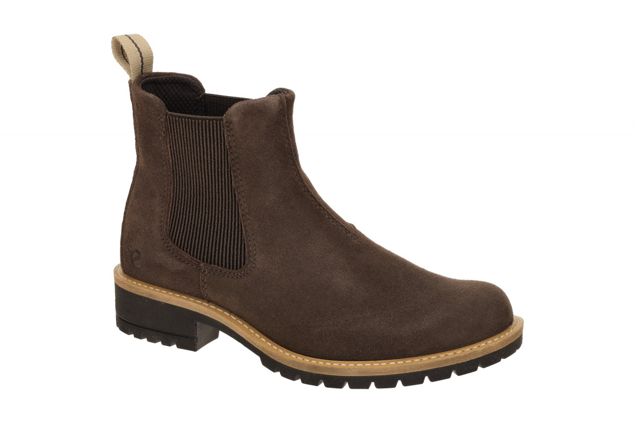 Ecco 20220305072 ELAINA Damen Stiefeletten coffee, elegant, Veloursleder