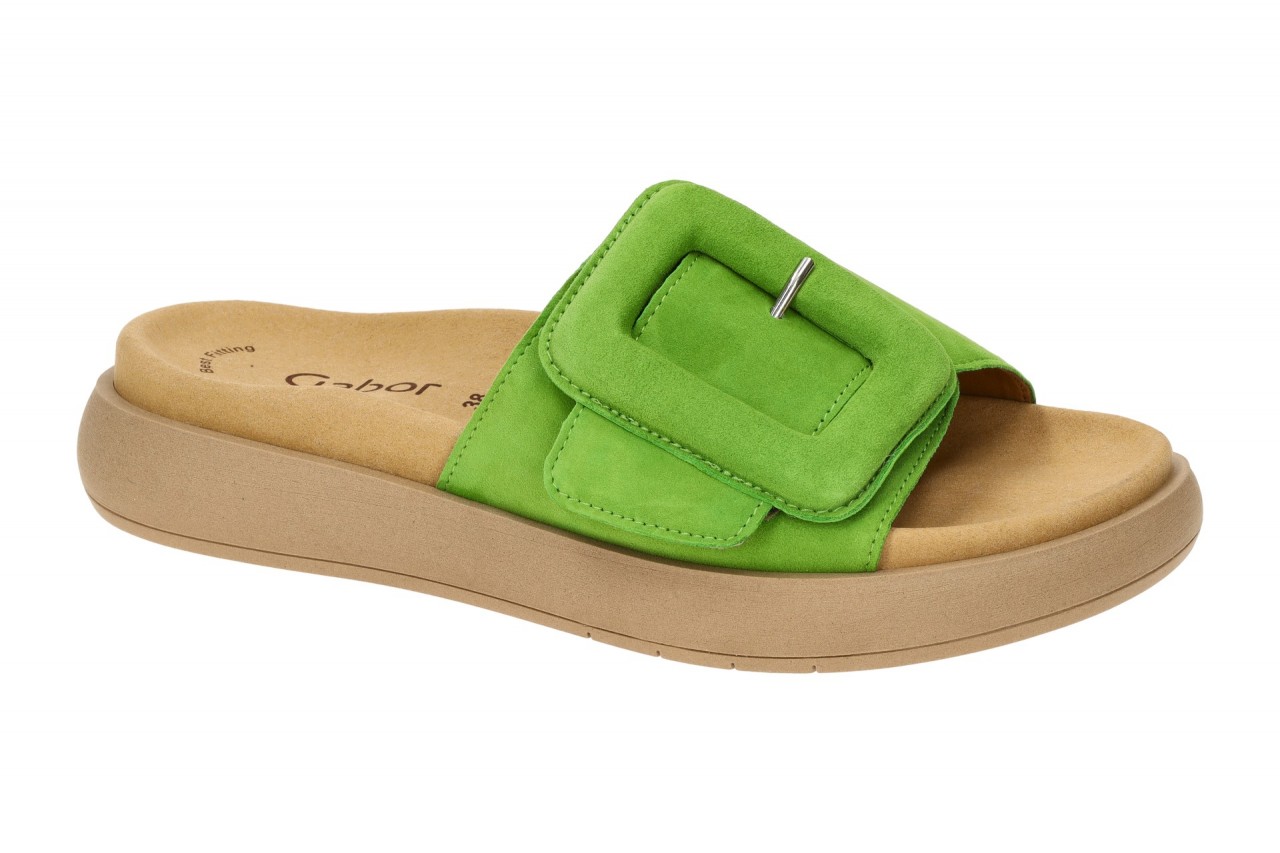 Gabor 63.751.11 Pantoletten granny green Damenschuhe bequem Echtleder Futter ...