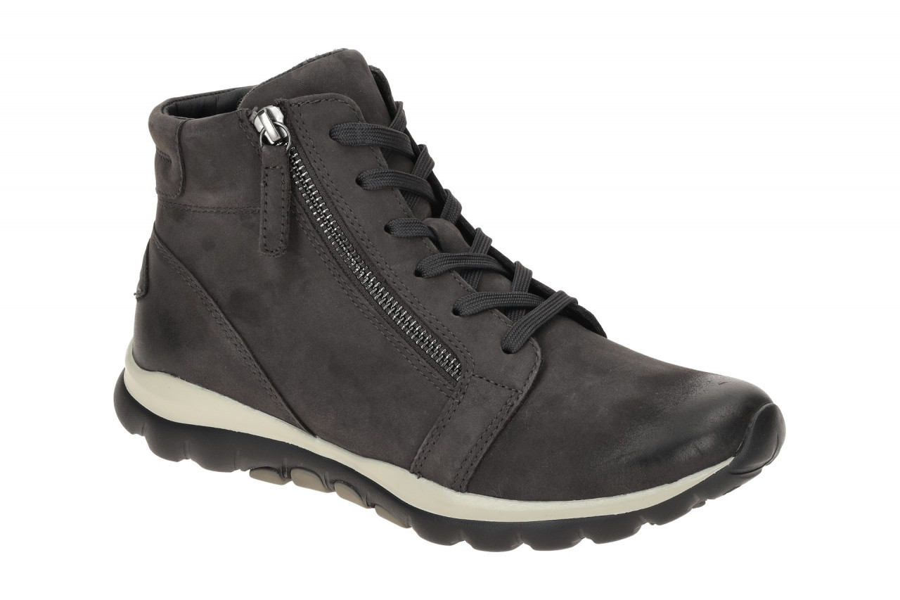 Gabor 76.868 Damen Stiefeletten Rolling Soft dunkelgrau Nubuk Oil bequeme Mid...