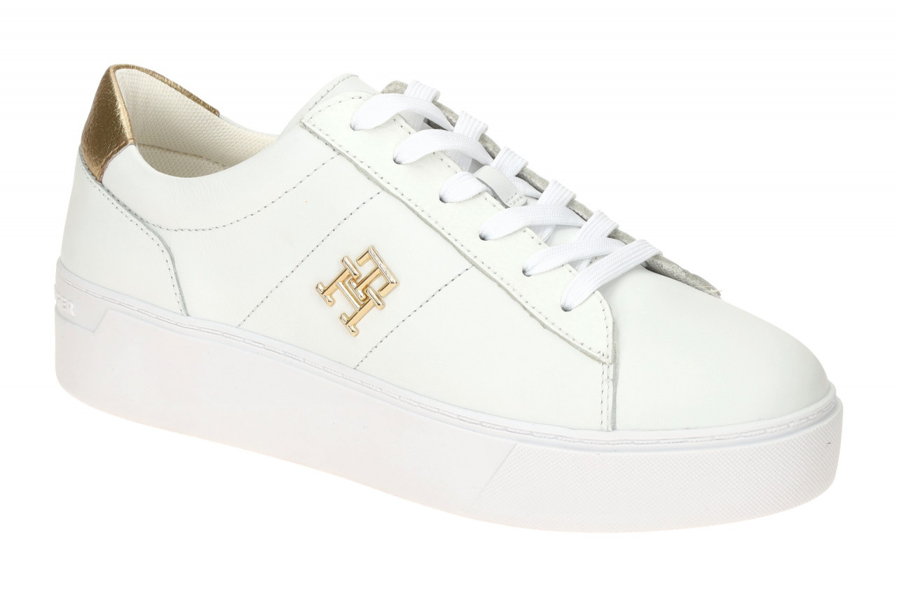 Tommy Hilfiger PLATFORM COURT SNEAKER METALLICS FW08648 YBS wei? - sportliche...