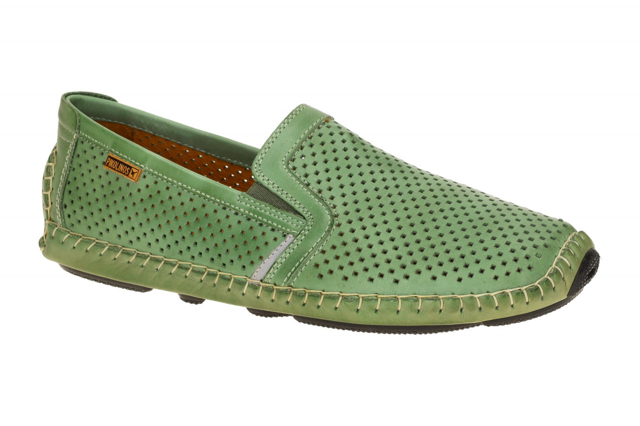 Pikolinos 09Z-3100 JEREZ Herren Slipper, mint green Echtleder bequem G-Sohle