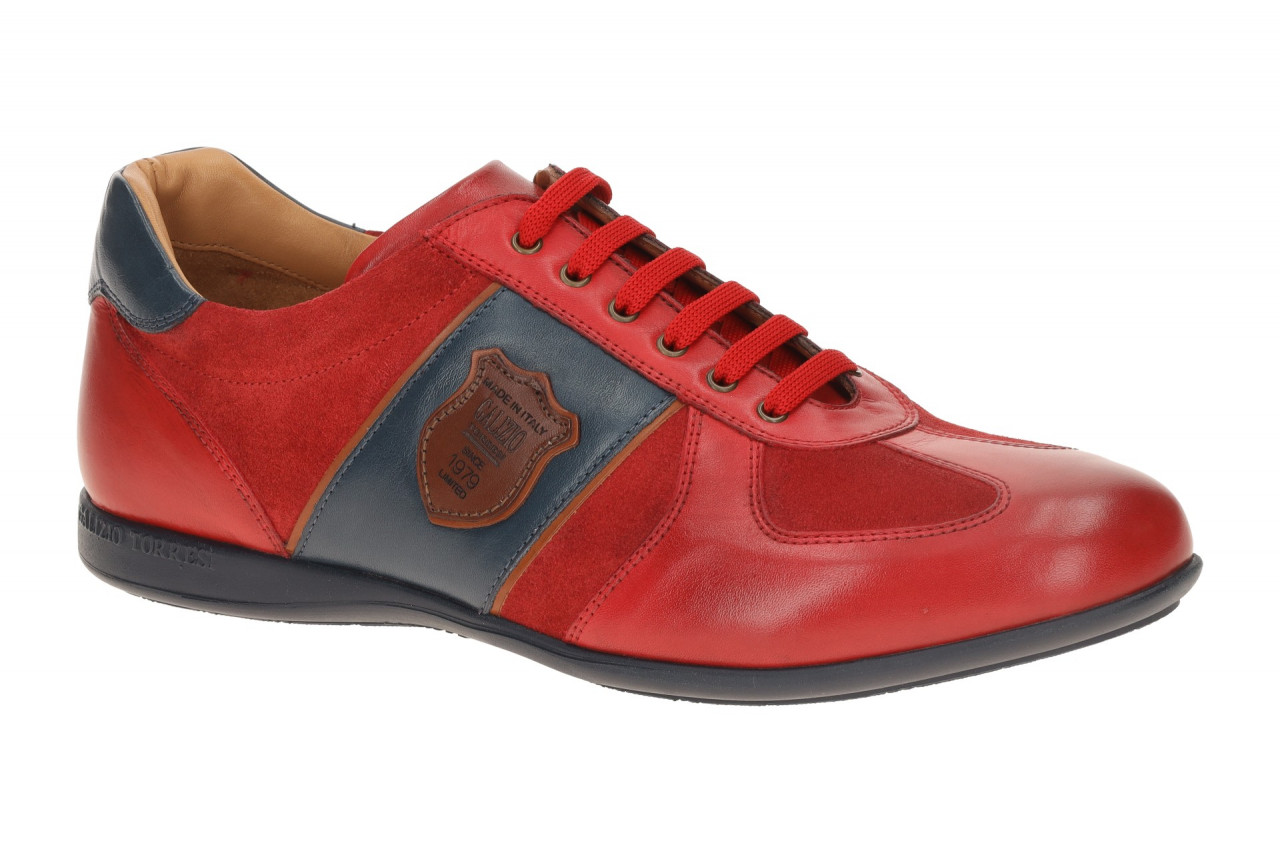 Galizio Torresi 319560 70659 Herren Sneakers rot papavero blu Echtleder gepol...