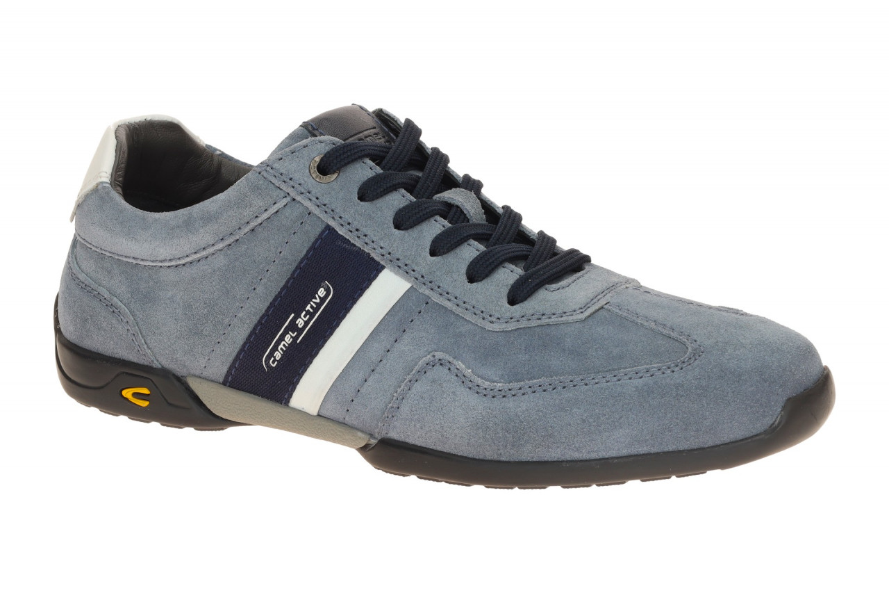camel active Herrenschuhe MOUND blue/white - sportliche Halbschuhe mit Echtle...