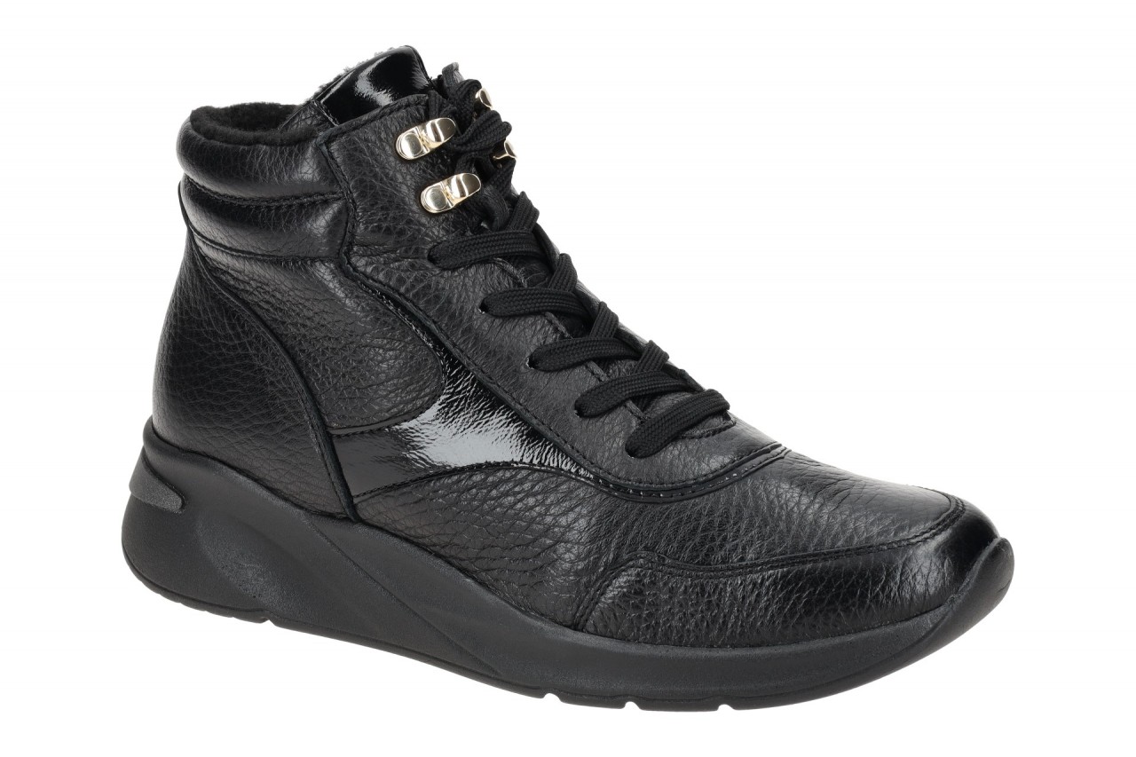 Waldl?ufer Damen Stiefeletten 715801 Schwarz Bequeme Keilabsatz Luftpolster S...