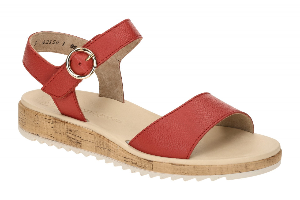 Paul Green 7134-04 rot - Riemchen Sandale f?r Damen