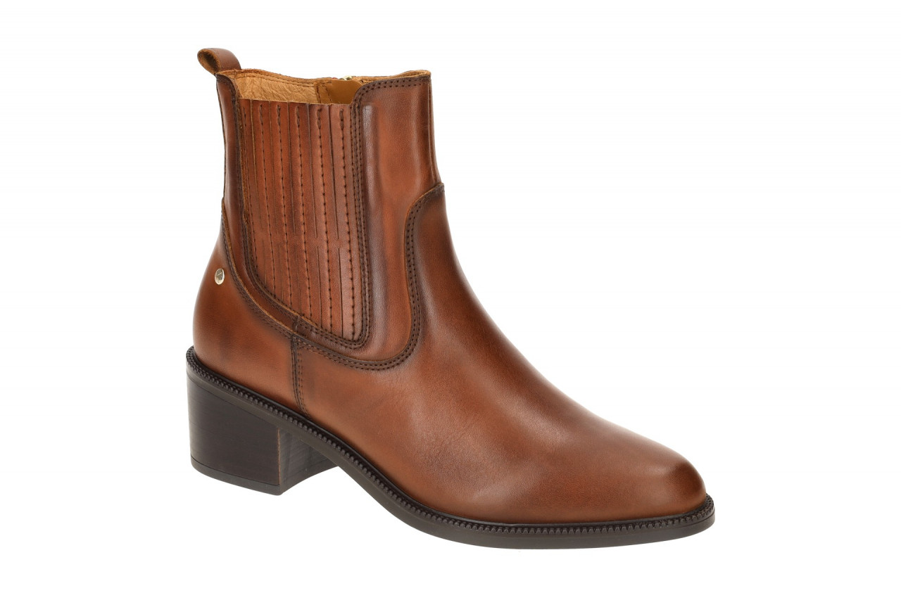 Pikolinos Damen Stiefeletten W2D-8909 cognac BACAROT Braun Echtleder Blockabsatz