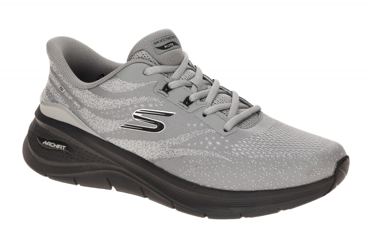 Skechers 233400 GYBK ARCH FIT 3.0 Herren Sneaker grau Maschinen waschbar