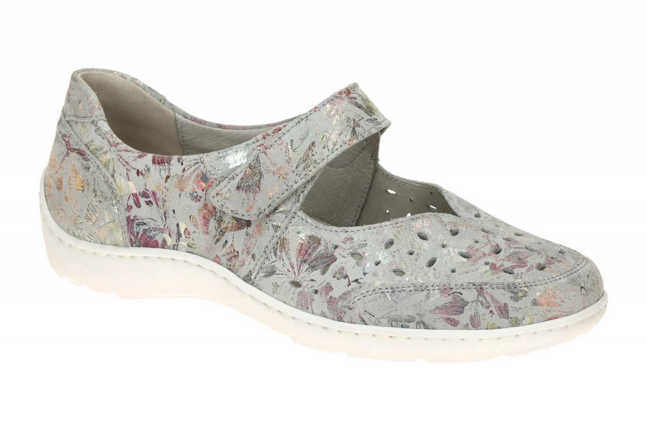 Waldl?ufer 496325 HENNI Damenschuhe Ballerina Mary Jane grau stein Bequemes K...