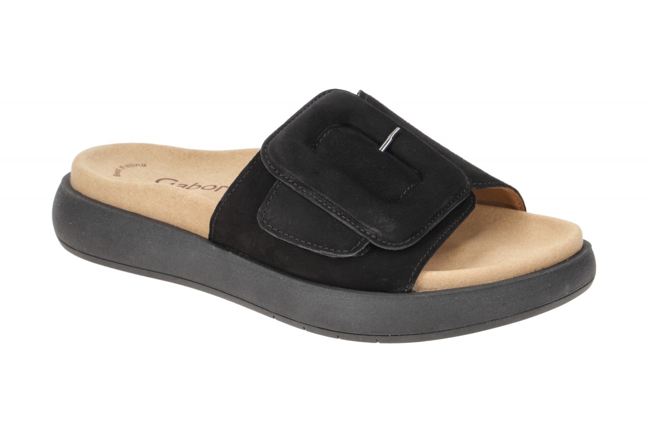Gabor 83.751.17 schwarz - bequeme Pantolette f?r Damen